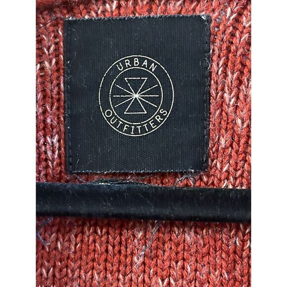 Urban Outfitters Colie Cardigan Women XS Red Acrylic Open Front Pockets Ribbed - Picture 3 of 6